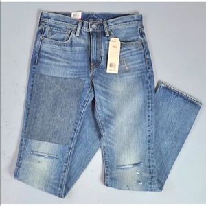 Levi’s 511 Slim Blue Distressed Patched Light Wash